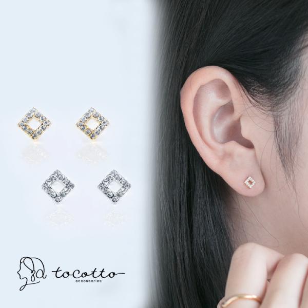 ピアス レディース チタンポスト キュービックジルコニア 金属アレルギー ニッケルフリー tw-CC...