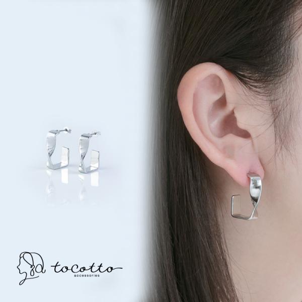 ピアス レディース 大きめ ピアス チタンポスト 金属アレルギー ニッケルフリー   tw-DPP-...