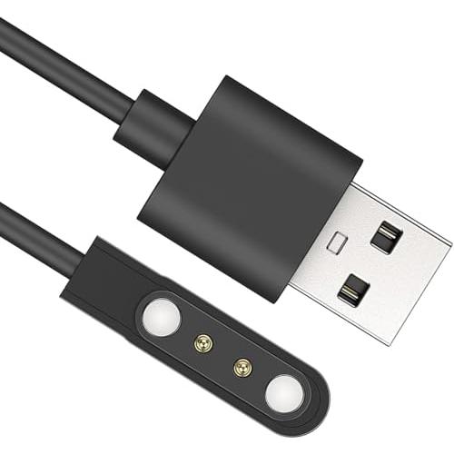 スマートウォッチ充電ケーブル 2ピンの距離は 4mm 対応 USB充電 0.6m SZSLマグネット...