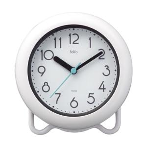 Felio(フェリオ) バスクロック アナログ バブルコート 防塵 防滴 IP52 置き掛け兼用 ホワイト FEW130WH