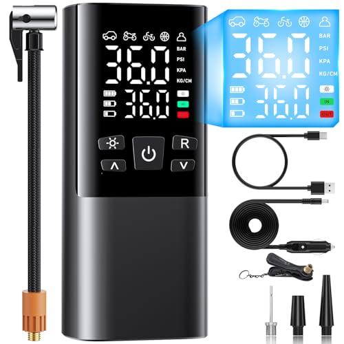 自転車 空気入れ 電動空気入れ バイク 車 仏/英/米式バルブ対応 最大圧力150PSI 高速充填 ...