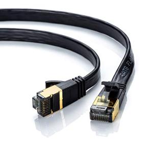 サンワサプライ CAT8フラットLANケーブル(3m) 40Gbps/2000MHz RJ45 ツメ折れ防止 ブラック KB-T8FL-03BK｜white-wings2