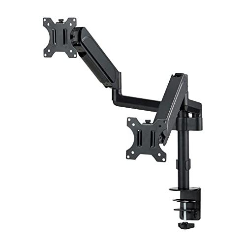 エレコム モニターアーム ディスプレイアーム ダブルアーム ロング スプリング式 支柱 耐荷重:約1...