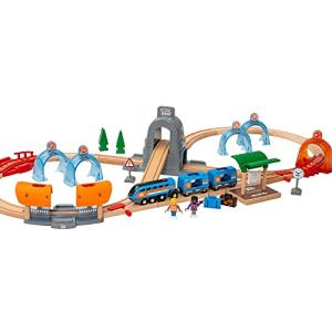 BRIO (ブリオ) スマートテックサウンド DXセット [全37ピース] 3歳~ (電動車両 電車 おもちゃ 木製 レール) 33972｜white-wings2