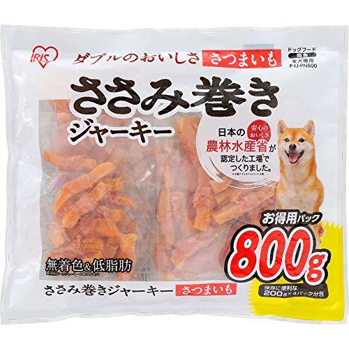 アイリスオーヤマ 犬用おやつ ささみ巻きジャーキーさつまいも 800g P-IJ-PN800 (農林...