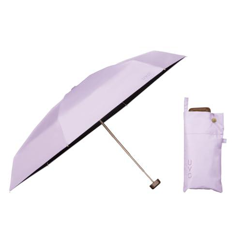 Wpc. 最強の日傘 UVO(ウーボ)折りたたみ傘／5段 無地 ラベンダー 《遮光率＆UVカット率1...