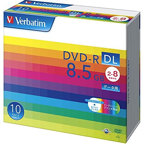Verbatim 1回記録用 DVD-R DL 8.5GB 10枚 ホワイトプリンタブル 片面2層 ...