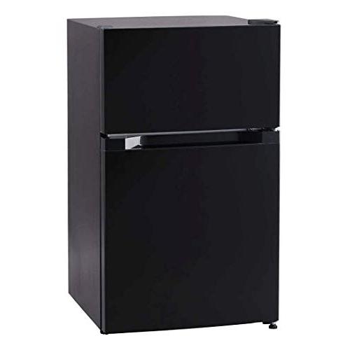 アイリスプラザ 冷蔵庫 87L 小型 家庭用 幅47.5cm 両開き対応 ブラック PRC-B092...