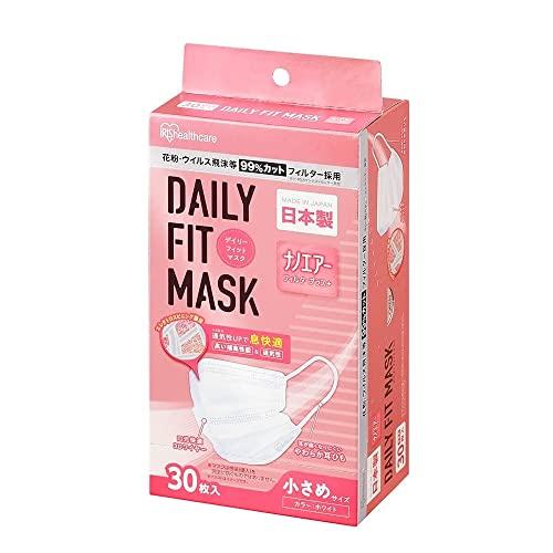 [アイリスオーヤマ] マスク 不織布 ナノエアーマスク プリーツマスク 30枚入 小さめサイズ 個包...