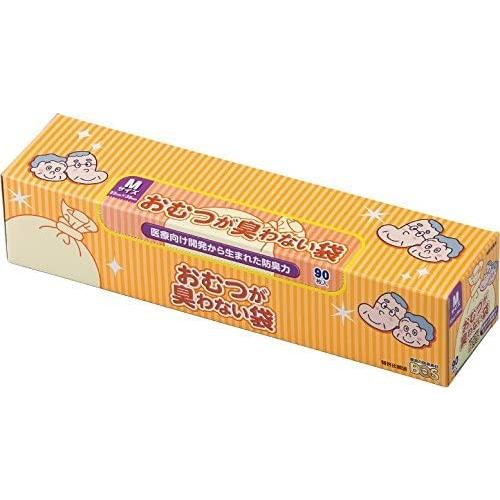 驚異の防臭袋 BOS (ボス) おむつが臭わない袋 Mサイズ 90枚入り 大人用 おむつ ・ うんち...