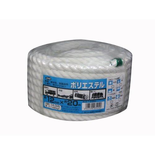 ユタカメイク ポリエステルロープ 万能パック KS1220 12mm×20M
