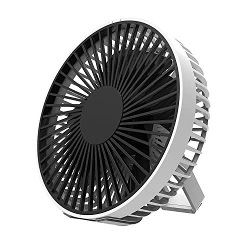 トップランド 卓上扇風機 デスクファン USB扇風機 小型 パワフル送風 多機能スタンド ターボモー...