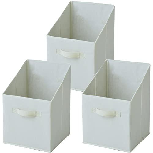 山善(YAMAZEN) 収納ボックス 縦型 3個 カラーボックス対応 幅25×奥行25×高さ38cm...