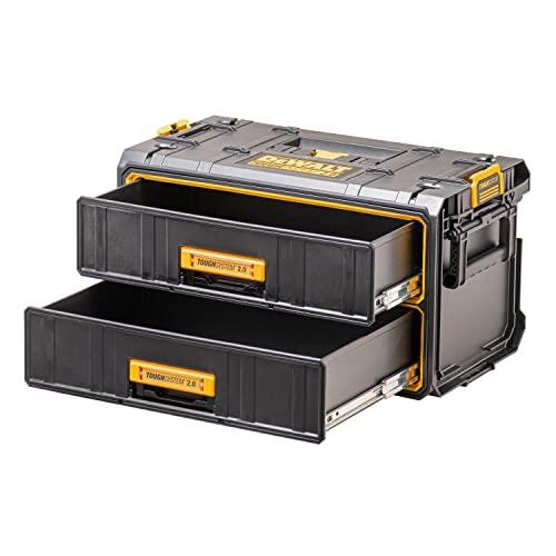 デウォルト(DEWALT) タフシステム2.0 2段チェスト 工具箱 収納ケース ツールボックス 積...