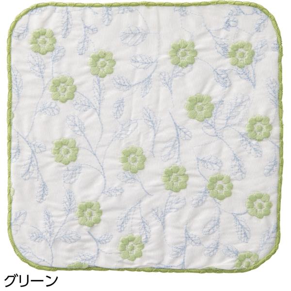 ハンカチ　800664 かわいい柄のハンカチ、裏側は肌にやさしいパイル素材 ケアファッション