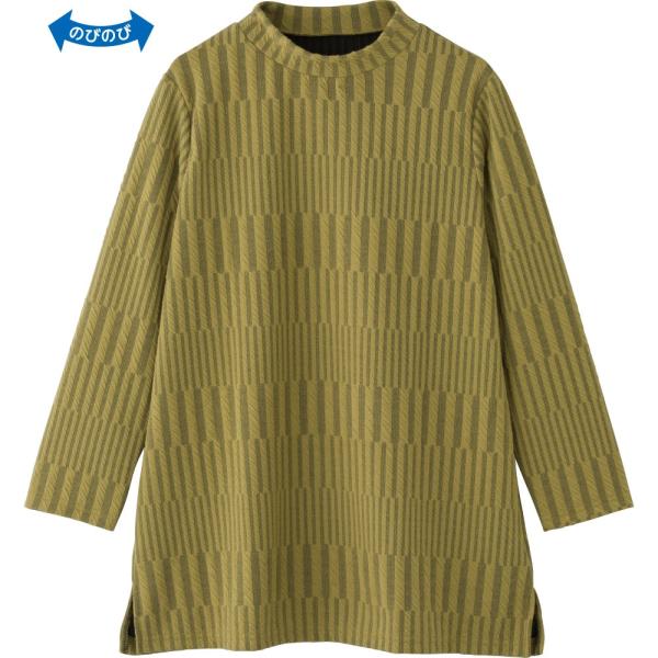 婦人ふくれジャカードチュニック 821996 腰回りをカバーできるチュニック丈！♪ ケアファッション...