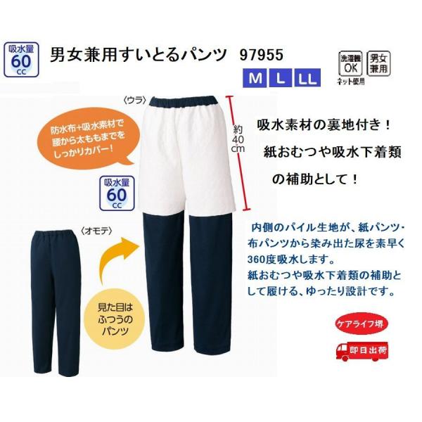 すいとるパンツ 97955 吸水素材の裏地付き！紙おむつや吸水下着類の補助として！　ケアファッション