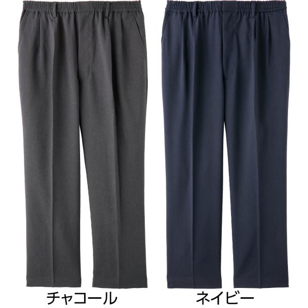 紳士ワンタッチテープ使いらくらくファスナーパンツ 98013ウエスト総ゴム ケアファッション　