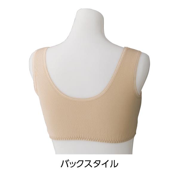 婦人やわらかガーゼ編ソフトカップ付ブラジャー　98976　上からかぶるだけで着脱。取り外し可能なソフ...