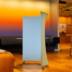 アークスクリーン パーテーション ライトブルー 幅1200×高さ500mm (幅120×高さ150cm) ACR-1200-LB