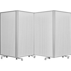 高級 デラックス コマイ パーティション 4連スクリーン パンチングメタル スタンダードBN H1800×W3600 JP4-1809BN-SYB 耐震