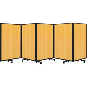 高級 デラックス パーテーション 5連 キャスター付き パーティション