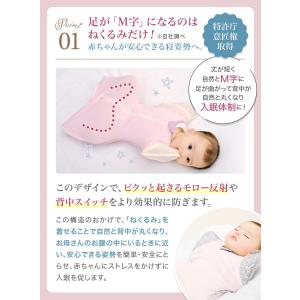 スワドル ねくるみ 手が出せる 足元が開く 夜...の詳細画像4
