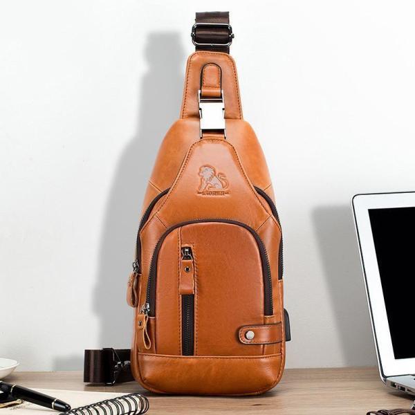 ボディバッグ メンズ 本革 斜めがけバッグ ショルダーバッグ 牛革 おしゃれ 軽量 大容量 胸バッグ...