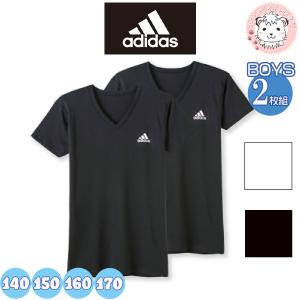 GUNZE（グンゼ） アディダス Tシャツ 半袖 Vネック 2枚組 150cm/160cm
