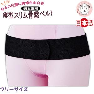 骨盤ベルト 薄型 スリム 抗菌防臭 腰サポーター フリーサイズ | 男女兼用 ひきしめ 補整 マジックテープ式 腰痛 骨盤補整 骨盤矯正 サポーター