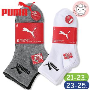 靴下 3足組 キッズ PUMA プーマ ジュニア クォーター丈 ソックス 男の子 スポーツ 21-23cm/23-25cm｜whitelionclub