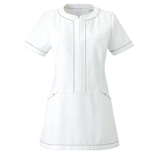 【Calala】CL-0182【チュニック 白衣 半袖ナースウェア】 エステ クリニック向け