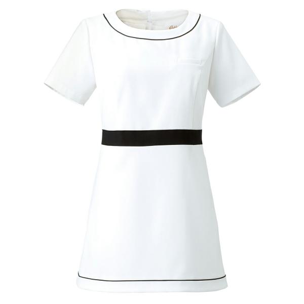 Calala CL-0183 チュニック 白衣 半袖ナースウェア エステ クリニック向け