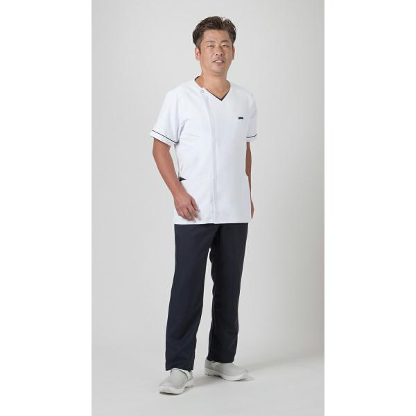 スクラブ 白衣 FOLK　1016EW ジップアップスクラブ 男性白衣 メンズジャケット