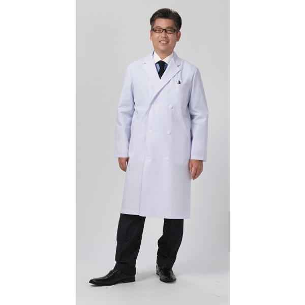 白衣 FOLK 1531POメンズドクターコート 男性白衣 ダブル医療衣