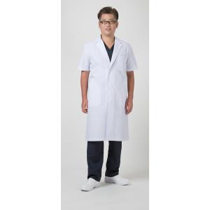 白衣 FOLK 1532POメンズドクターコート 半袖男性白衣 シングル医療衣