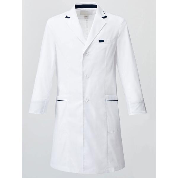 白衣 FOLK 1539SPメンズドクターコート 男性白衣 シングル医療衣