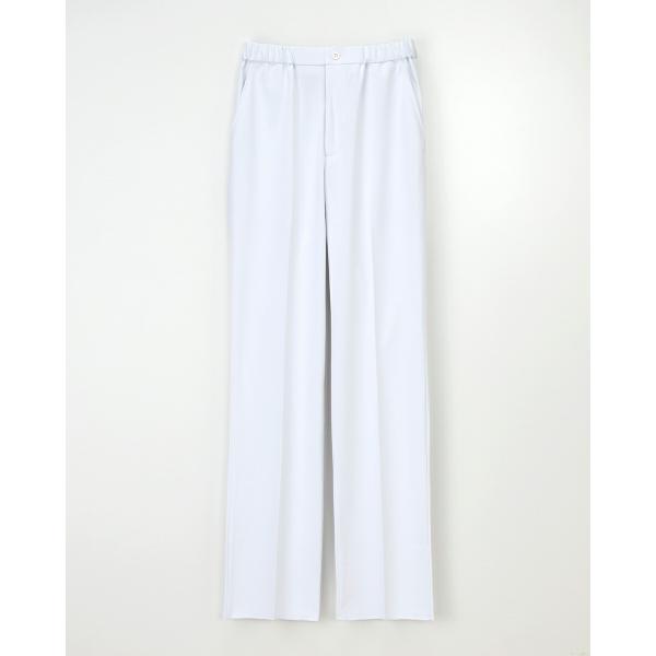 ナガイレーベン LX-4013 ストレートパンツ 白衣 男女兼用 ノータック 総ゴム 医療 看護