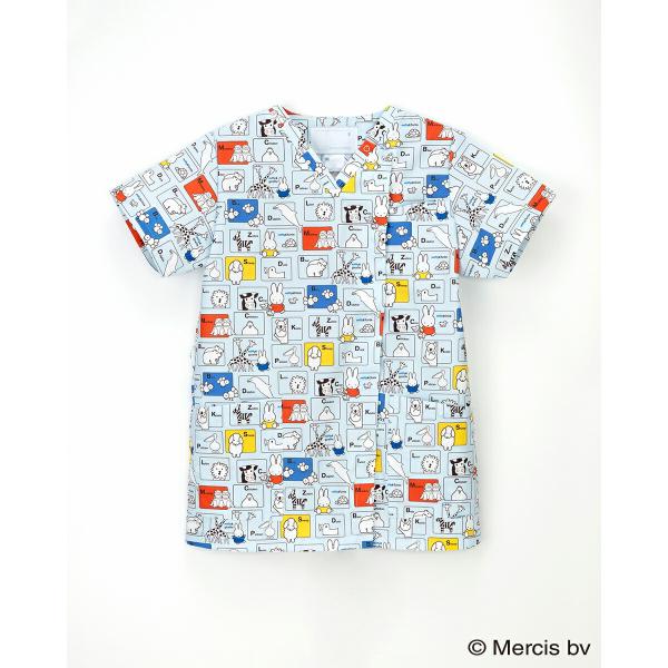 ナガイレーベン ミッフィー miffy MFS-5852 スクラブ 男女兼用 白衣 半袖上衣 医療 ...