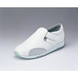 ナガイレーベン MN-210 ナースシューズ 白 マジック型 女性用 レディース 合皮メッシュ付き ...