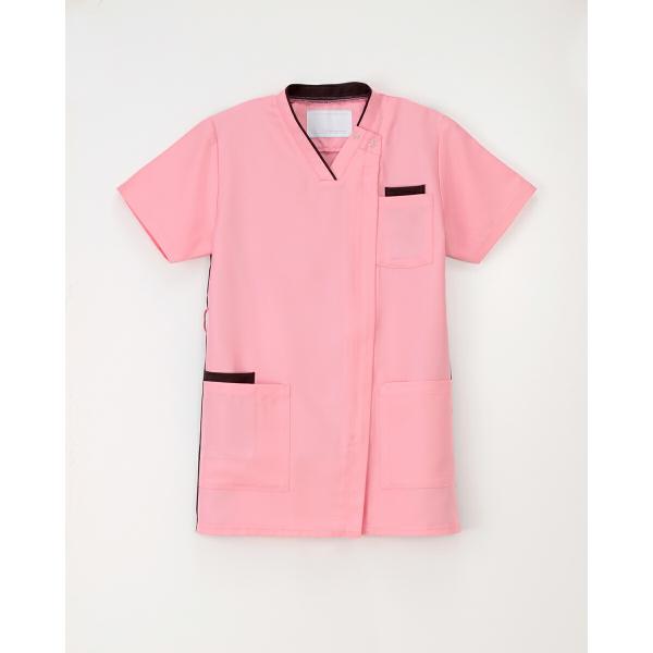 ナガイレーベン RT-5402 男女兼用 スクラブ 白衣 ファスナー開き 半袖上衣 医療 看護 20...