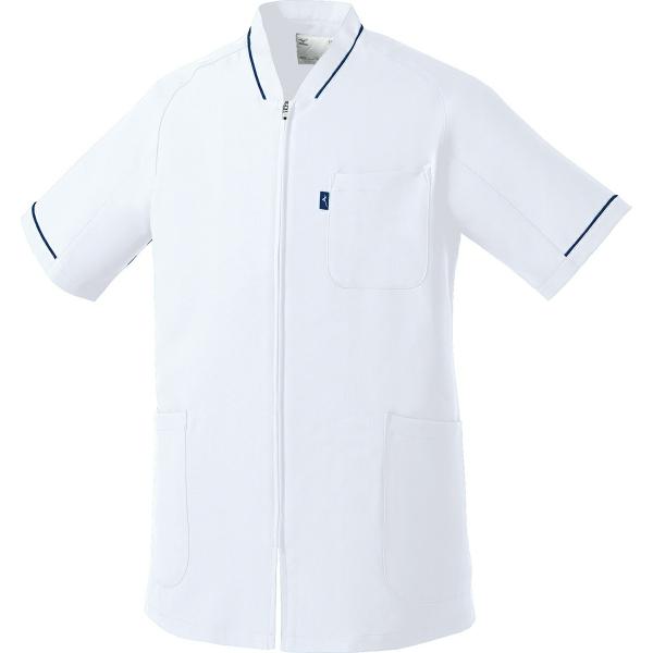 unite×ミズノ MZ-0150 白衣 スクラブ 男女兼用 ジャケット 半袖 スクラブ 白衣 カラ...
