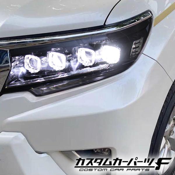 プラド 150系 ヘッドライト LED ランドクルーザー 流れるウィンカー シーケンシャル カスタム...