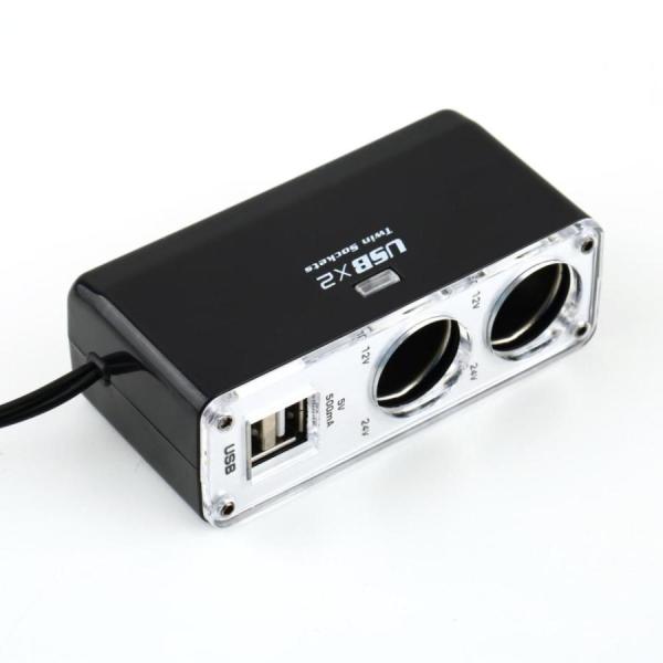 車 シガーソケット USB 増設 2連 電源 12V 24V 2口 二連 角度調整 変換 充電器 ス...