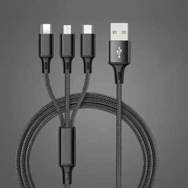 iPhoneケーブル 3本セット 超得 USB Type-C 3in1 iPhone15ケーブル A...