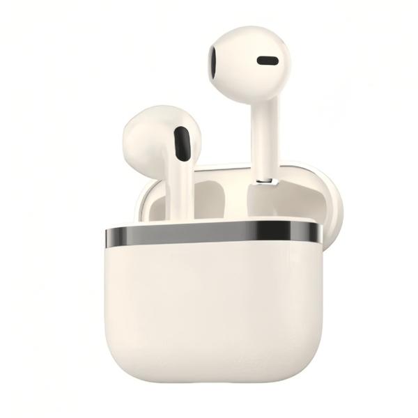 ワイヤレスイヤホン Bluetooth 革張り レザー コンパクト 高音質 重低音 ノイズキャンセリ...