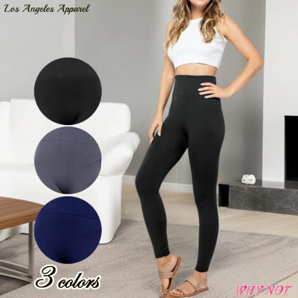レギンス おなかスッキリ タミーコントロール あったか フリース素材 ハイウエスト ストレッチ 3色...