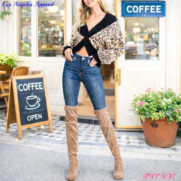 レディース トップス 長袖 ボレロ プルオーバー レパード柄 LAインポート S.M.L ブラウン ...