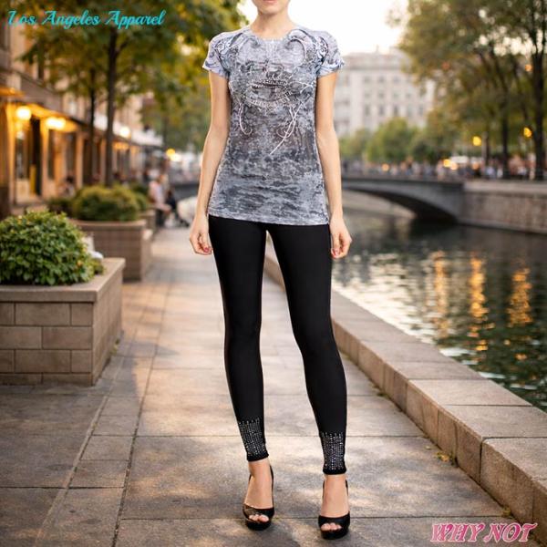 レディース Tシャツ 半袖 丸首 ラインストーン 王冠 サブリメーション S.M.L.XL グレーマ...