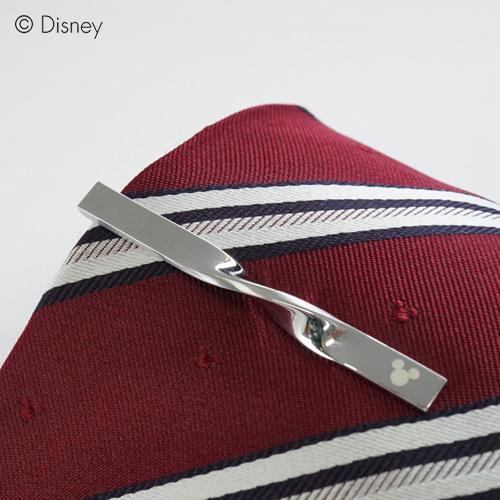 ディズニー ネクタイ タイピン プレゼント 父の日 送料無料 ストライプ柄 赤 BOX付